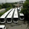 Автобусы на таможенной площадке